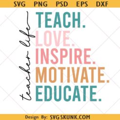 Teacher Svg, Teacher Appreciation Svg, Teacher Sublimation Svg, Teacher Wildflowers svg