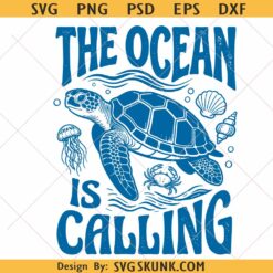 The Ocean is Calling Png, Turtle Png, Summer Vibes Png, Beach Png, Summer Png