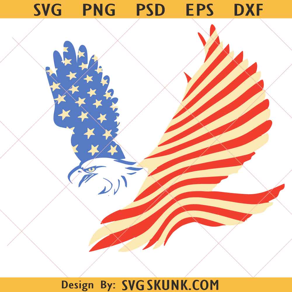 USA Eagle Flag SVG USA Eagle Flag SVG, Eagle With American Flag Svg, Eagle SVG