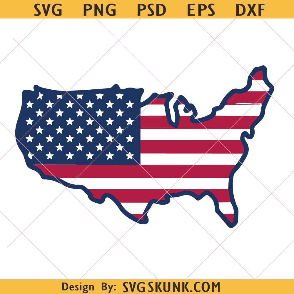 USA Flag Map SVG USA Flag Map SVG, America Flag Map Outline Png, USA Map Silhouette svg