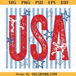 USA Preppy Stripes Stars svg png, Blue Red Coquette Bow png, Patriotic Independence day Png