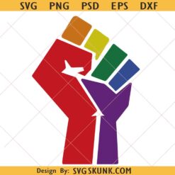 gay fist hand symbol svg, LGBTQ Raised Fist SVG, Love is Love svg