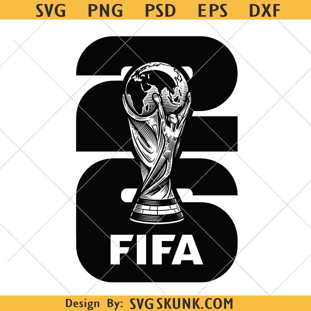 2026 World Cup Trophy SVG PNG 2026 World Cup Trophy SVG PNG, Football Championship Cut File