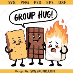 Camping Lover SVG PNG, Nature Lover, Outdoor Camping svg, Funny Group Hug Smores Camping svg