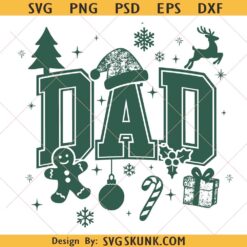 Christmas DAD Png Svg, father's svg, Candy Cane Svg, Christmas tree png svg