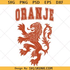 Dutch Oranje Lion SVG PNG |Netherlands Football Fan Design | World Cup svg