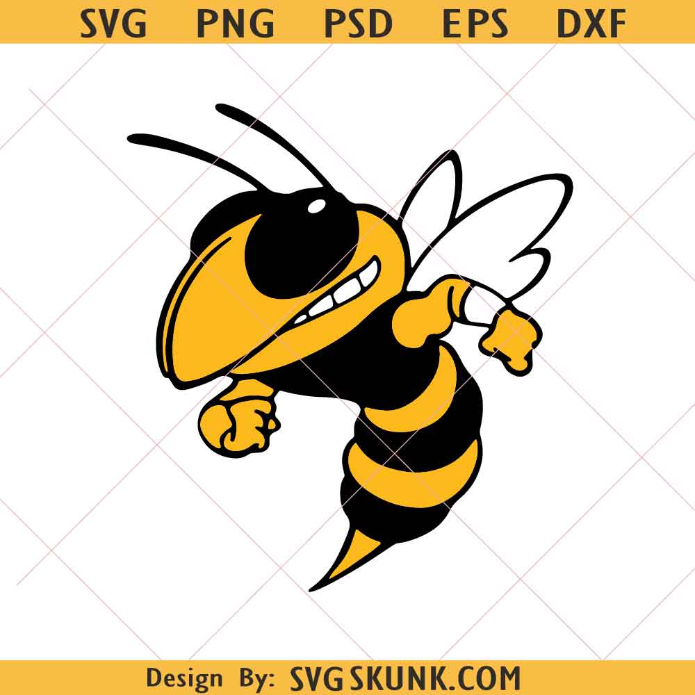 Hornet Bee Mascot SVG Hornet Bee Mascot SVG, Football bee svg, Basketball bee svg, Bumblebee svg