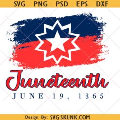 Juneteenth Flag Red White Blue svg, Juneteenth 1865 Black American Freedom Celebration svg, Emancipation Day Black svg