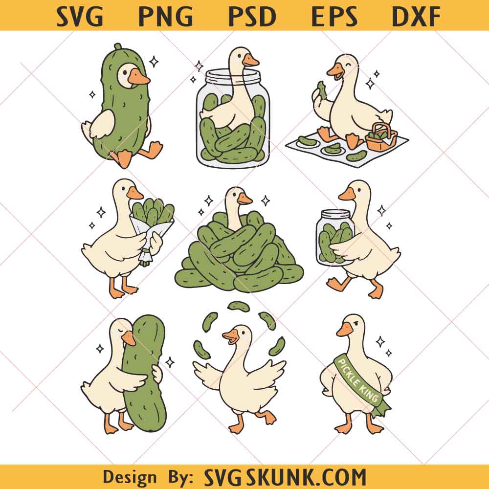 Pickle Lover Silly Goose PNG Svg Pickle Lover Silly Goose PNG Svg, Pickle Goose bundle svg, Just A Pickle Goose svg