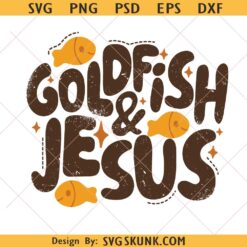 Goldfish and Jesus retro SVG, Christian Boy Fishing Shirt Download, Funny Kids Faith svg png
