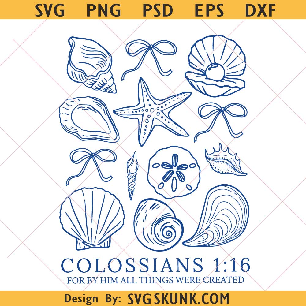 Seashell Christian Bible Verse SVG PNG Seashell Christian Bible Verse SVG PNG, Coquette Ocean Life Coastal svg, Corinthians svg