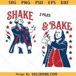 Shake and Bake png, Family Matching 4th of July PNG, George Washington and Abraham Lincoln svg PNG