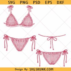 Trendy Bikini set SVG PNG, Bikini Set PNG, Bikini Top SVG, Trendy Bikini Shirt SVG PNG