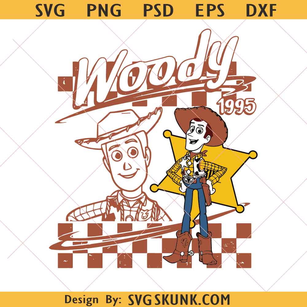 Woody Disney Pixar Toy Story svg png Woody Disney Pixar Toy Story svg png, Disney Toy Story 1995 Retro PNG, Woody Buzz Lightyear Rex PNG