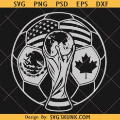 World Cup Host Nation 2026 SVG, World Cup 2026 png, Soccer Design
