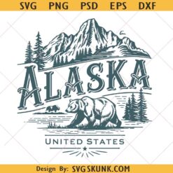 Alaska PNG svg, alaska cruise png Mountains and Trees sweatshirt svg Alaskan