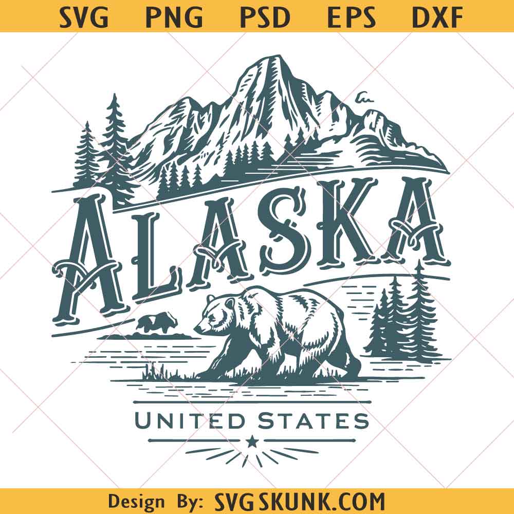 Alaska PNG svg Alaska PNG svg, alaska cruise png Mountains and Trees sweatshirt svg Alaskan