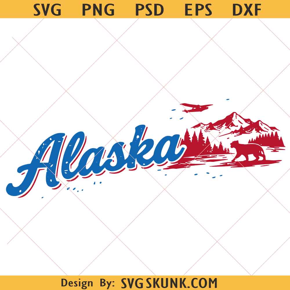 Alaska svg Alaska svg, Alaska cruise png Mountains and Trees sweatshirt svg, Alaskan Bear Wilderness svg
