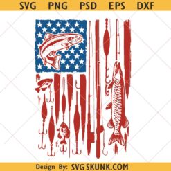 American Fishing Flag Svg png, Fishing USA Flag SVG, Patriotic Fisherman png Svg