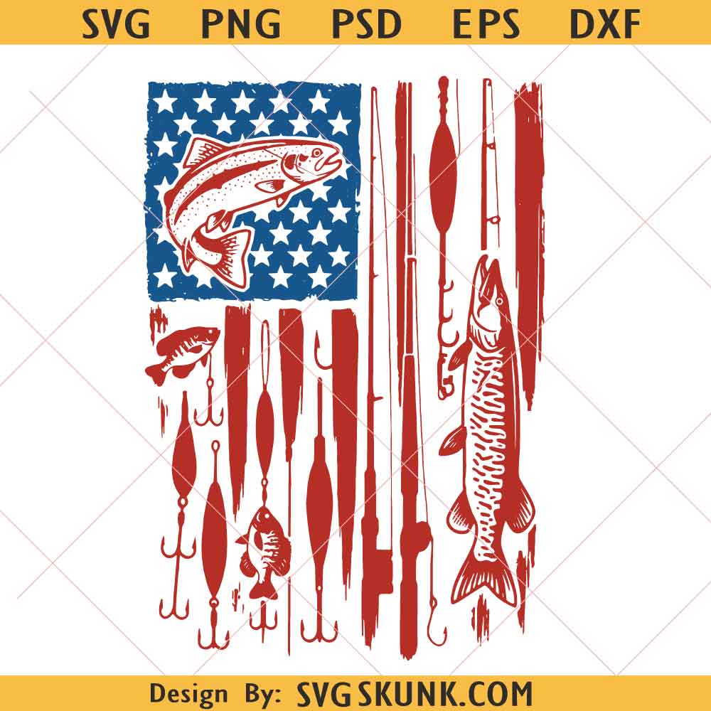 American Fishing Flag Svg png American Fishing Flag Svg png, Fishing USA Flag SVG, Patriotic Fisherman png Svg