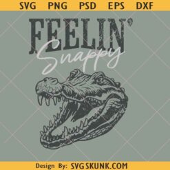 Feelin' Snappy Alligator PNG, Sarcastic Trendy Gator Tee png