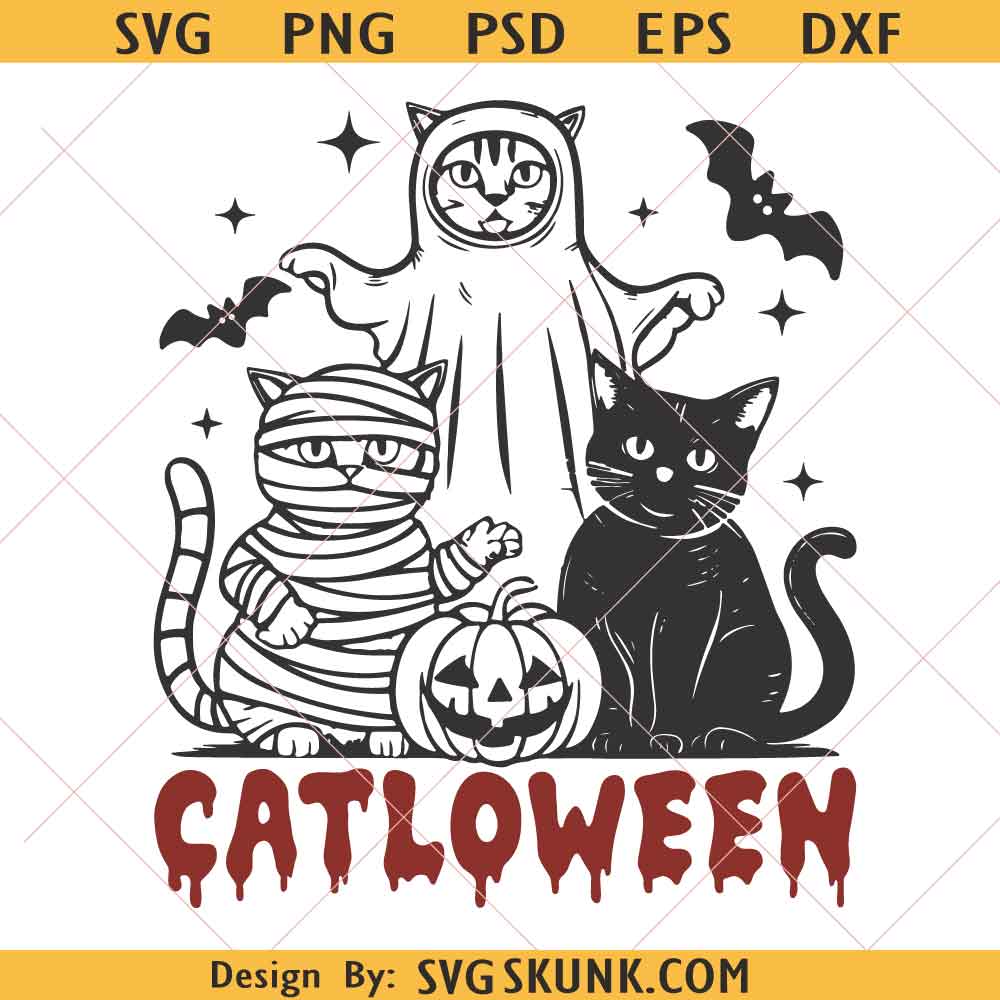 Halloween Cat SVG PNG Halloween Cat SVG PNG, Spooky Ghost Black Cat svg, Halloween svg