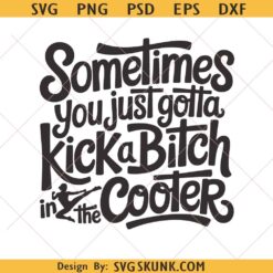 Sometimes you just gotta kick a bitch in the cooter svg, Funny Adult Humor SVG PNG