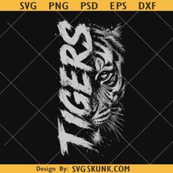 Tigers Mascot PNG, Tiger Face Sublimation Design, School Spirit Sports Team PNG