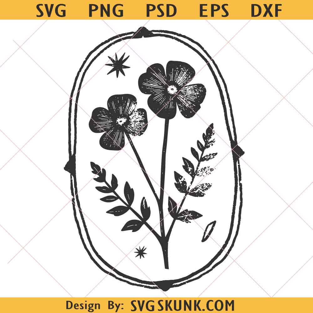 Vintage Linocut Flower svg png Vintage Linocut Flower svg png, Vintage Floral PNG, Boho Flowers png svg