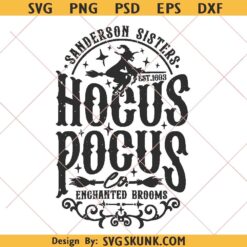 Hocus Pocus Halloween SVG PNG, Sanderson Sisters svg, Witch Broom svg
