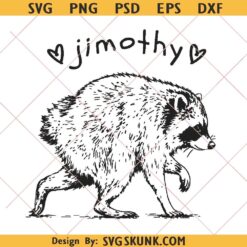 Jimothy Raccoon SVG PNG files for cricut