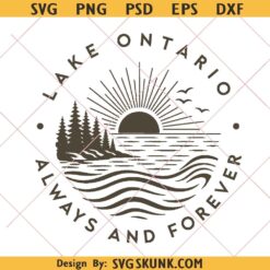 Lake Ontario svg png, Lake Ontario Forever svg, Vintage Lake Design
