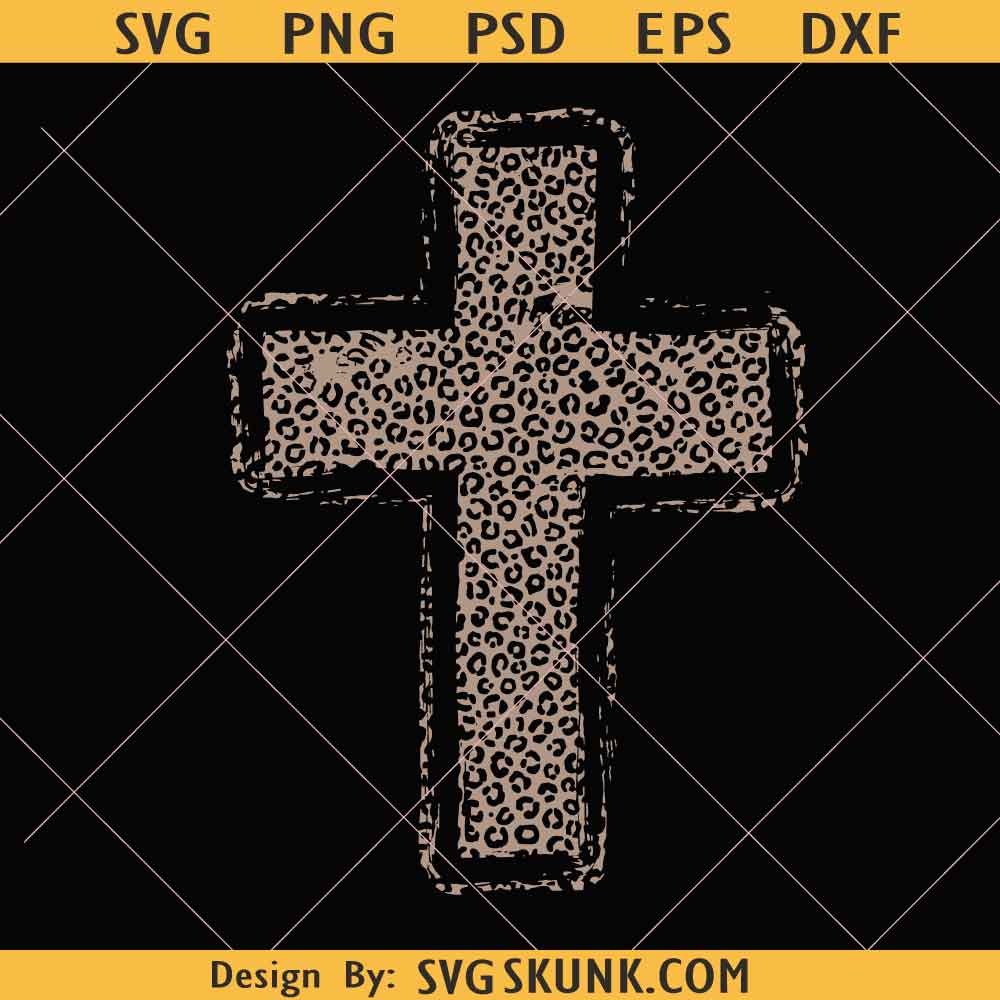 Cheetah print Cross svg png