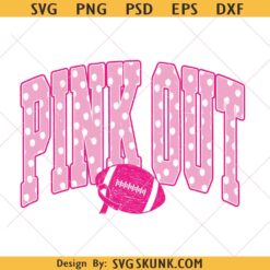 Football Pink Out PNG, Breast Cancer Awareness Football svg png, Tackle Cancer Png