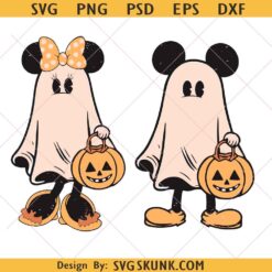 Halloween mickey and Minnie ghost svg png, Mickey ghost png, Minnie ghost png