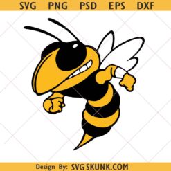 Hornet Bee Mascot svg png, Hornets football svg, yellow jacket Hornets svg png