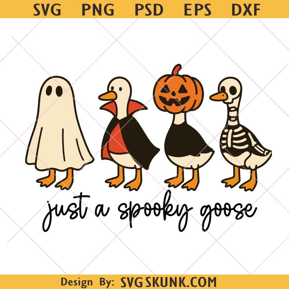 Just a spooky goose PNG, funny Halloween goose png
