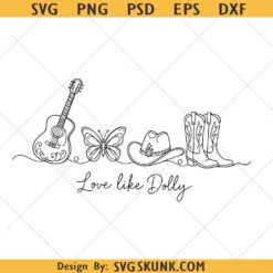 Love Like Dolly PNG, Dolly Memorial Tribute svg, Country Music Legend PNG, Dolly Parton svg