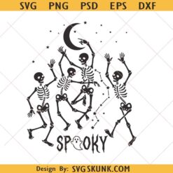Spooky dancing skeletons svg, Skeleton Halloween Svg, Dancing Skeletons Svg