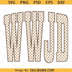 WWJD Polka Dot svg png, Scripture Bible Verse svg, Polka Dot WWJD svg png