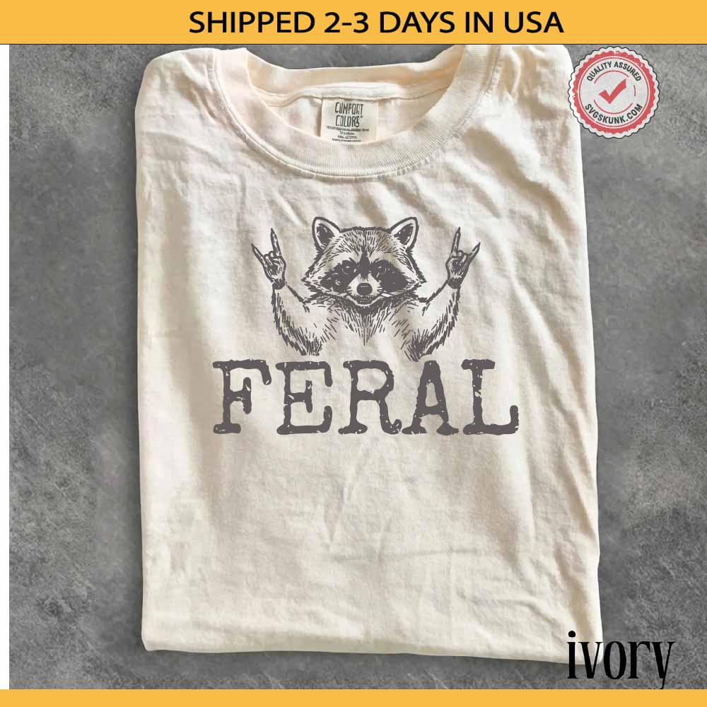 Distressed Feral Raccoon shirt | Comfort colors feral Raccoon shirt |Funny Raccoon tshirt