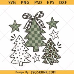 Camo Christmas Tree PNG, distressed Christmas png, Preppy Girly Xmas Design