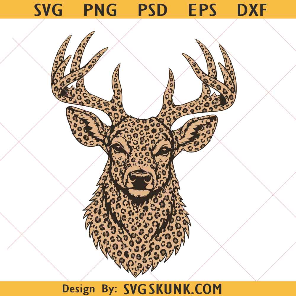 Cheetah print Deer Buck Hunting svg png, Hunting season png, deer hunting png
