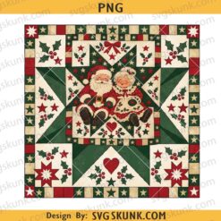 Christmas Santa Thrifted Vintage Christmas PNG, Mr & Mrs Claus Vintage PNG