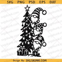 Christmas tree with Gnome svg png, Christmas Gnome Svg png, Christmas Tree Svg