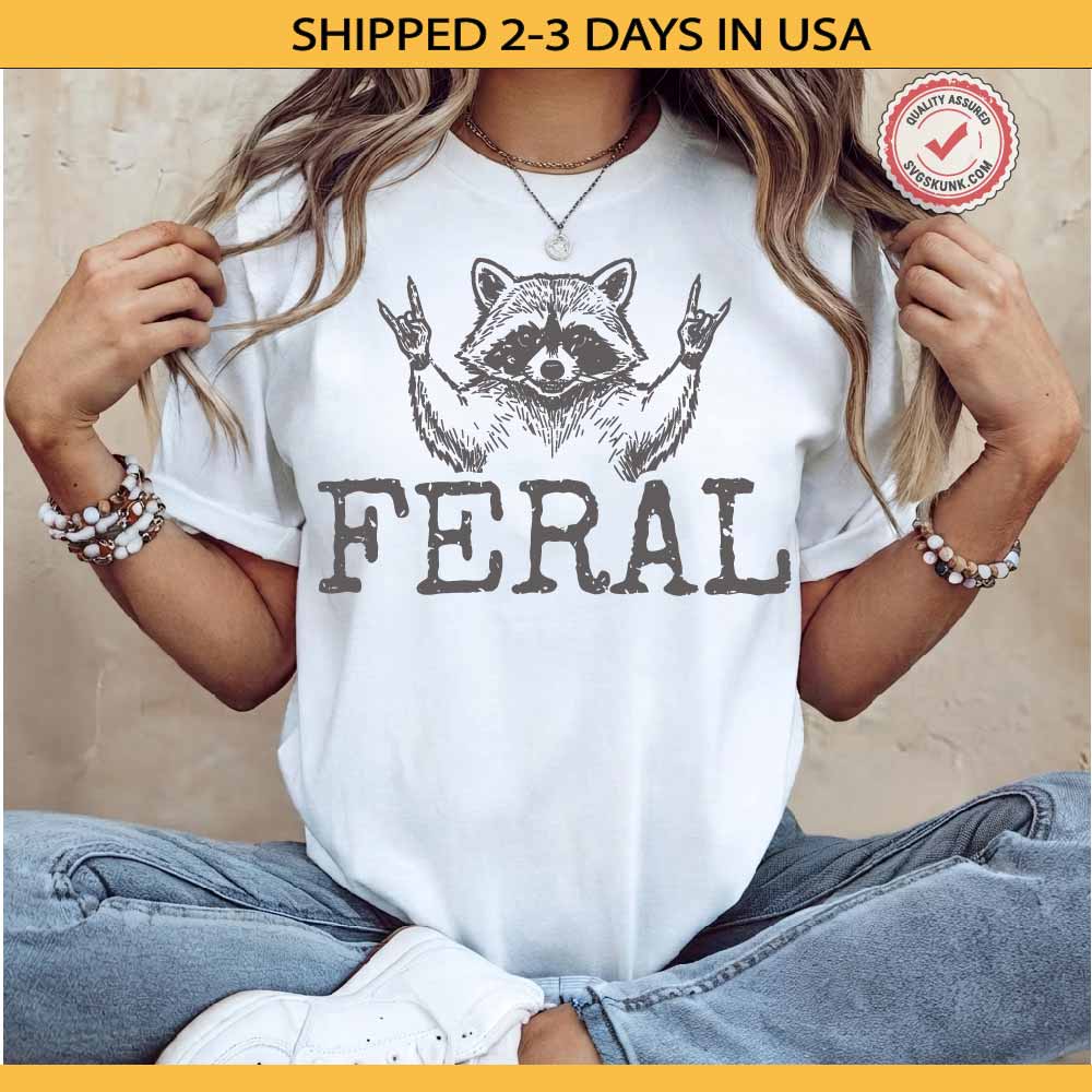 Distressed Feral Raccoon shirt