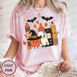 Halloween Teacher shirt, Spooky teacher shirt Png, Teacher Halloween tee Comfort Colors - Image 3