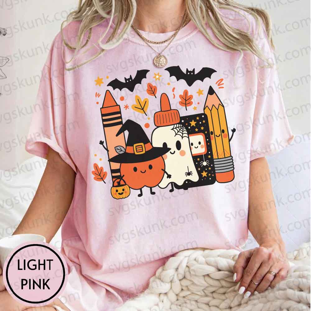 Halloween Teacher shirt, Spooky teacher shirt Png, Teacher Halloween tee Comfort Colors - Image 3
