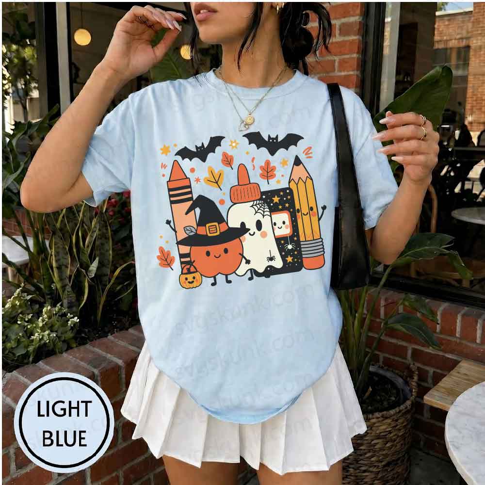 Halloween Teacher shirt, Spooky teacher shirt Png, Teacher Halloween tee Comfort Colors - Image 2