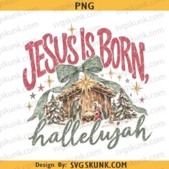 Jesus Is Born Hallelujah PNG, Christmas nativity PNG, Wise Men Christmas PNG